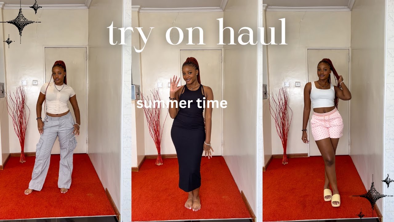 MY FIRST CLOTHING HAUL |TRY ON HAUL FT COTTON ON SA & H&M SA #zimbabweanyoutubers #roadto1k