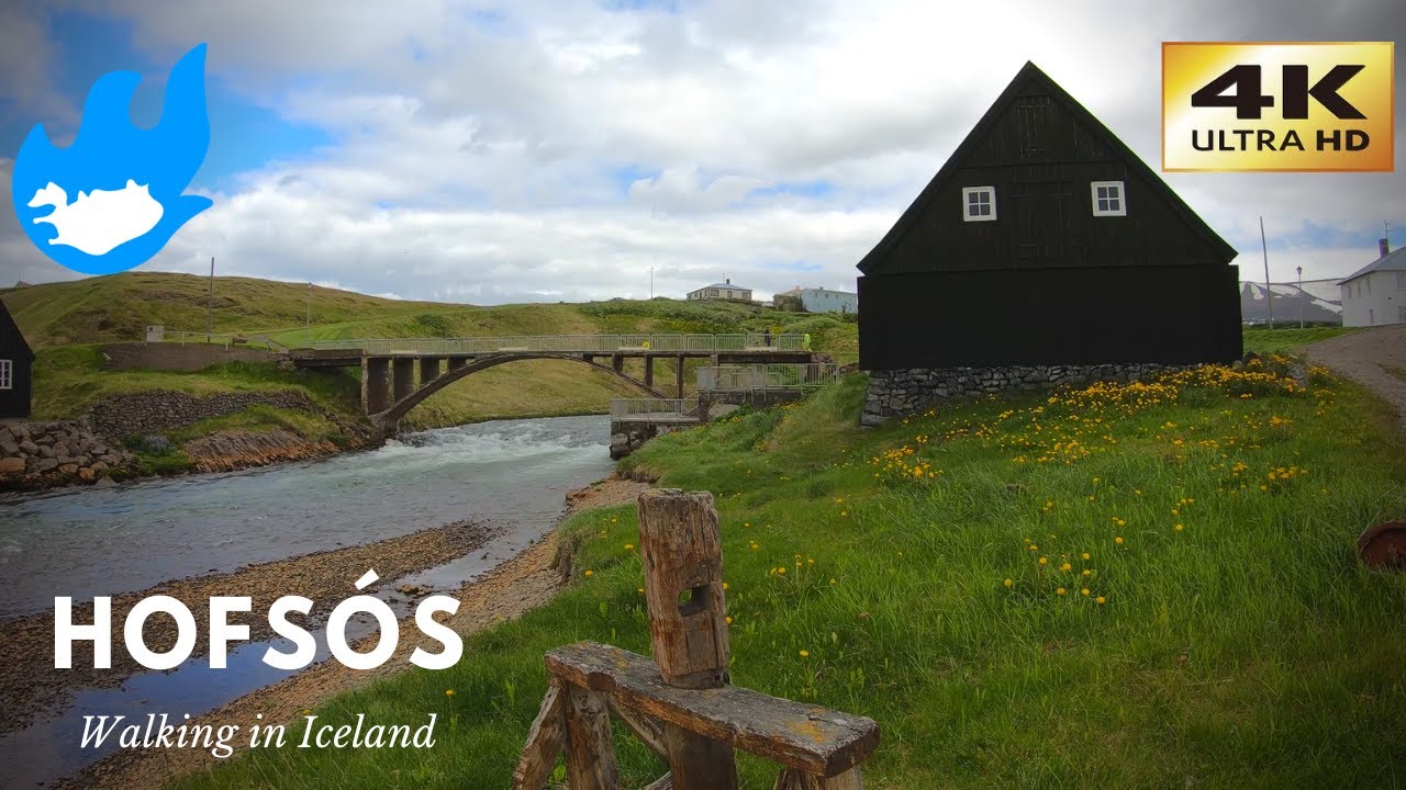 Iceland Walking Tour - Hofsós [4K]