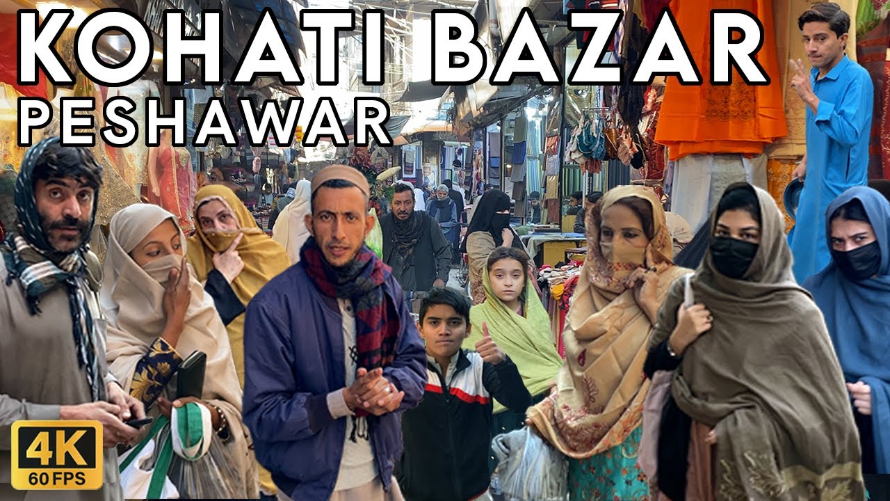 Kohati Bazar Peshawar - Walking Tourist 4K