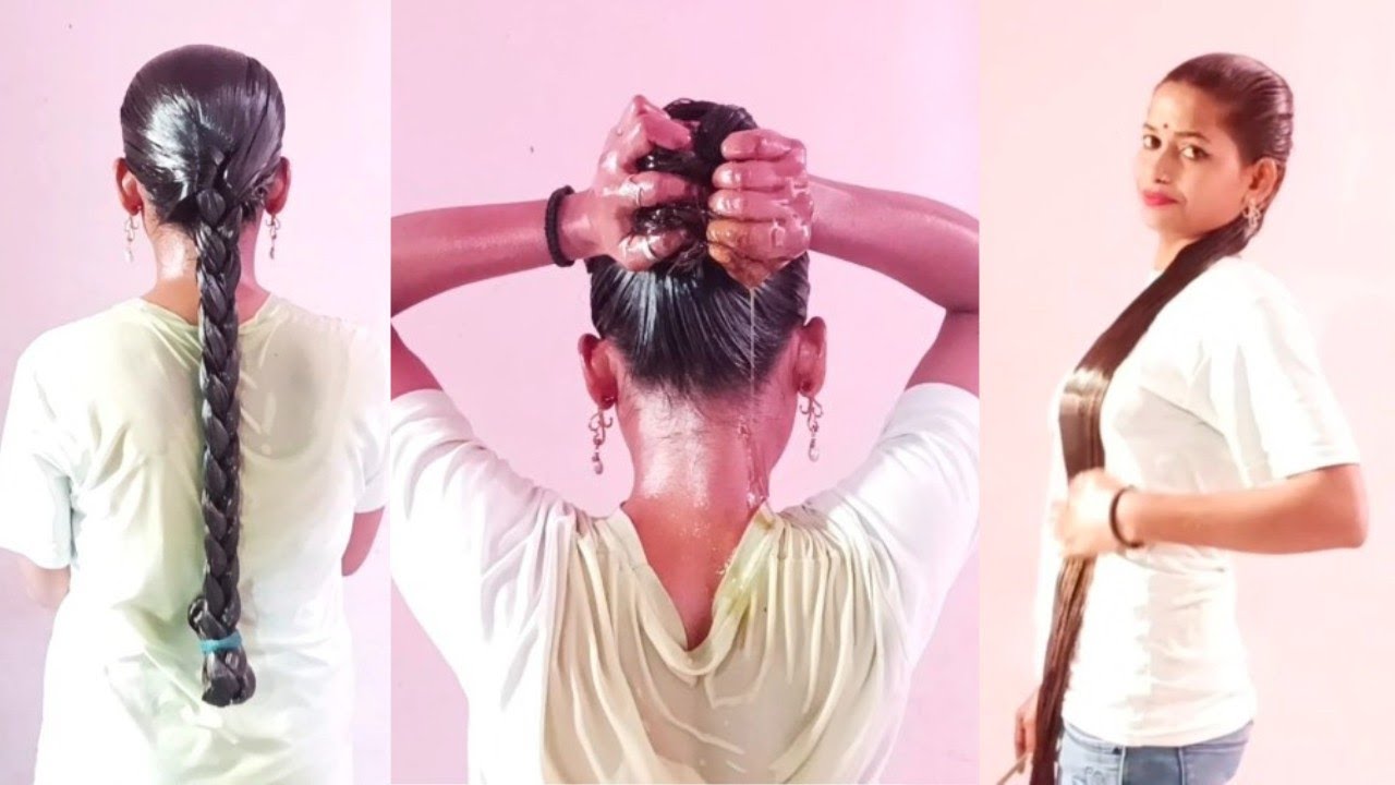 600ml Heavy Oiling & Sleek Hairstyles by Knee-Length Longhair Rapunzel To buy Wtsap+91 9154004797