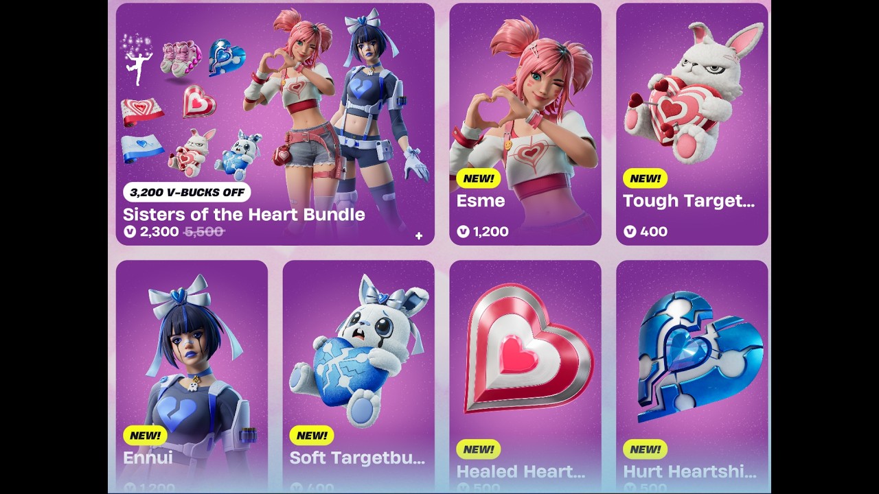 Fortnite Item Shop (11th February 2026) New Sisters of the Heart Bundle #fortniteitemshopdaily