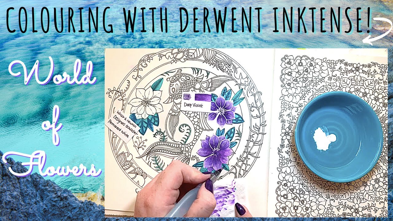 Derwent INKTENSE Time Lapse | World of Flowers - Johanna Basford