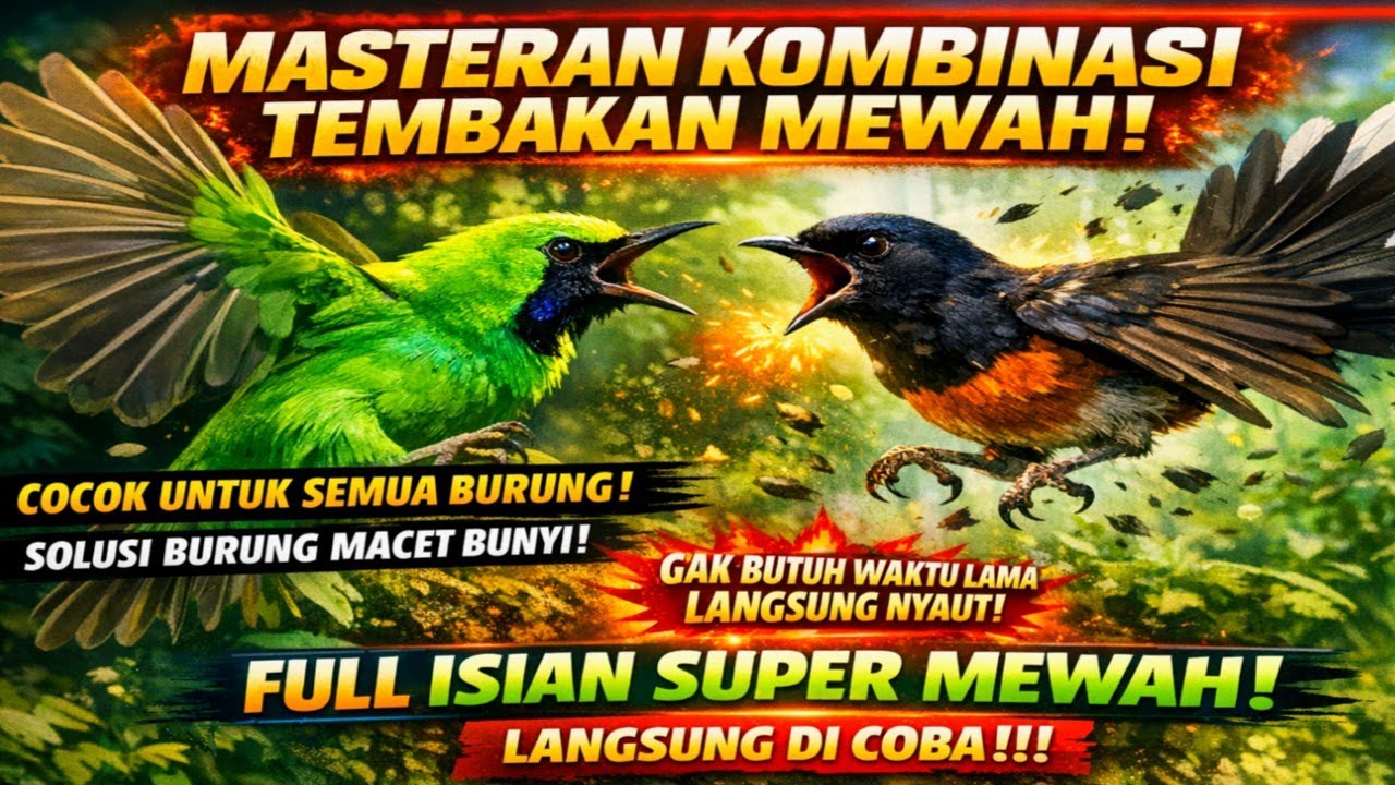 SPESIAL‼️  MASTERAN KOMBINASI TEMBAKAN GABUNGAN, MASTERAN SEMUA JENIS BURUNG, CUCAK IJO, MURAI BATU.