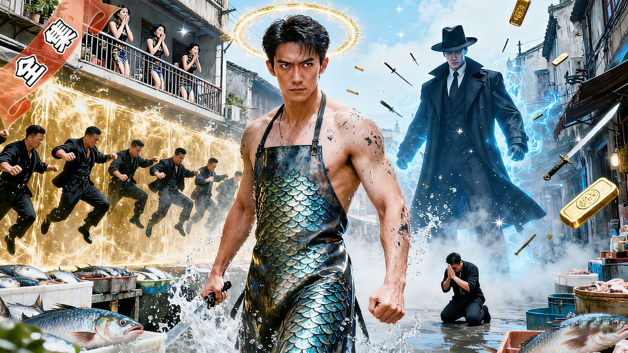 不起眼的魚攤攤主竟是隱退江湖的上海灘老大！黑道砸攤勒索，他1秒團滅整個黑帮，所有人跪地求饒！ #天下短劇 #男頻爽劇 #都市伝説