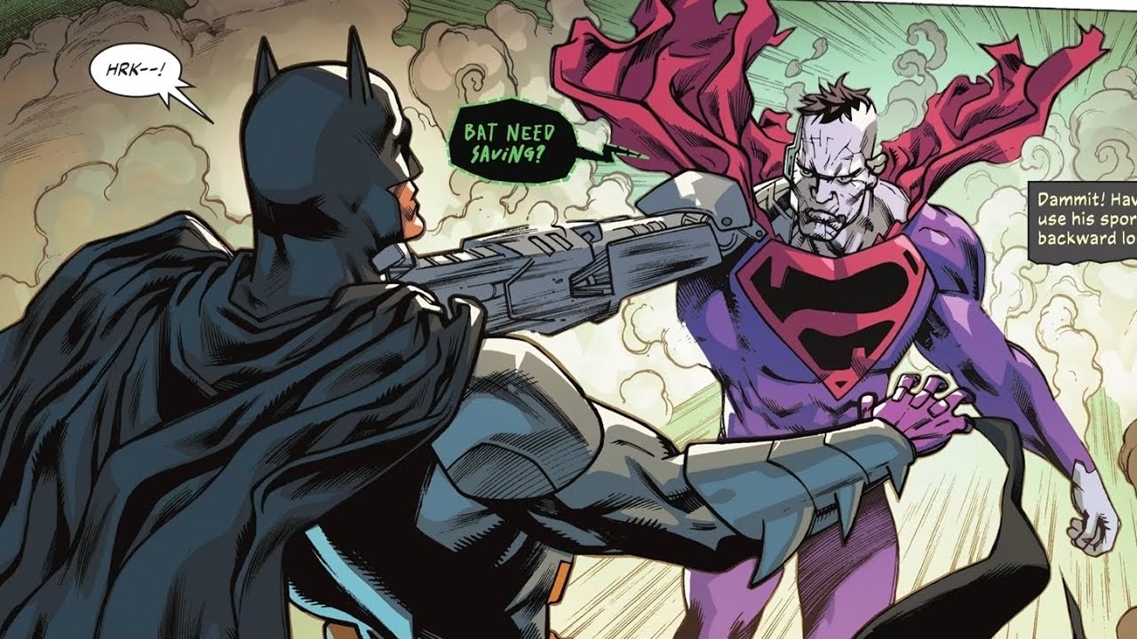 Bizarro Superman humbles Batman (Absolute Power)