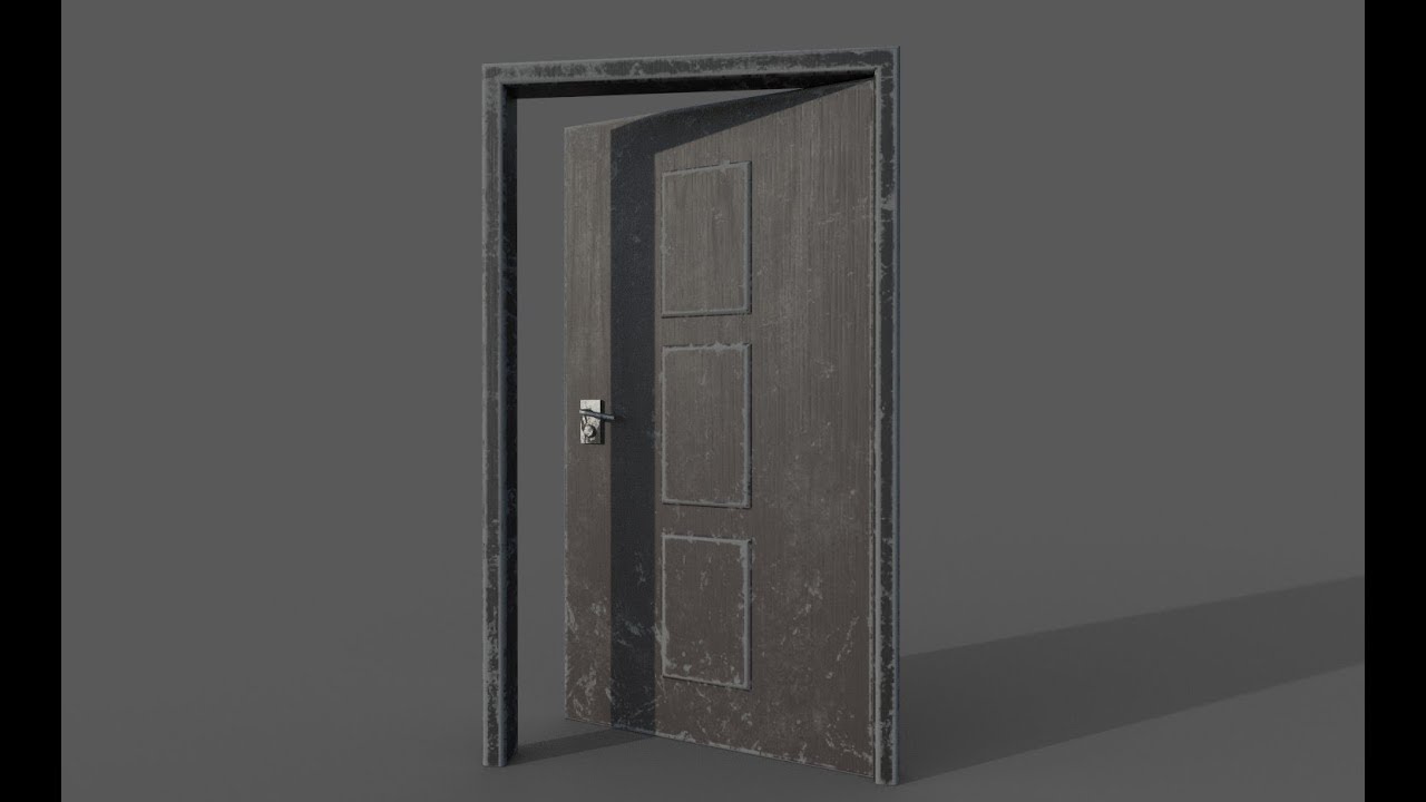 Door Modeling and Texturing in Maya 2018 and Substance Painter 2018