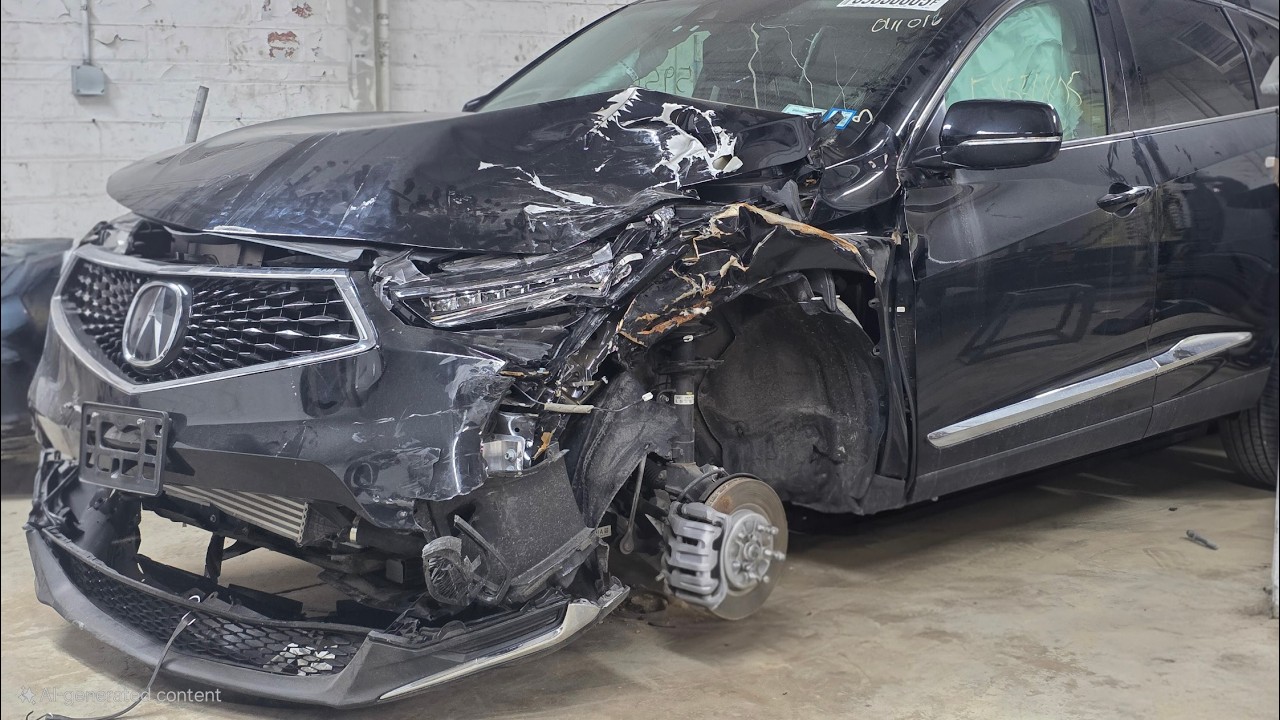 ONLY 7500$ ACURA RDX 2024 8500 miles Looked Totaled..Fixed with Just a big Hammer