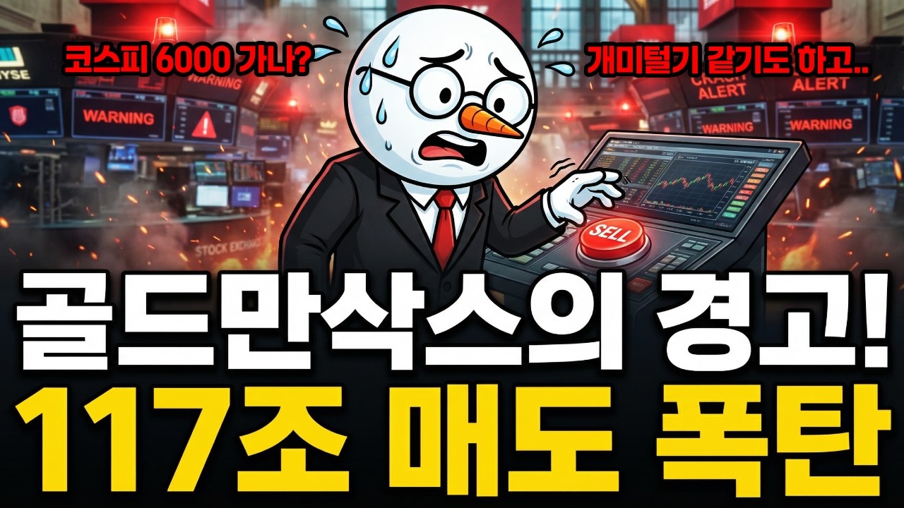 [긴급] 코스피 6000 가기 전 꼭 확인하세요! 당신의 계좌를 노리는 117조 매도 폭탄 (골드만삭스의 경고)