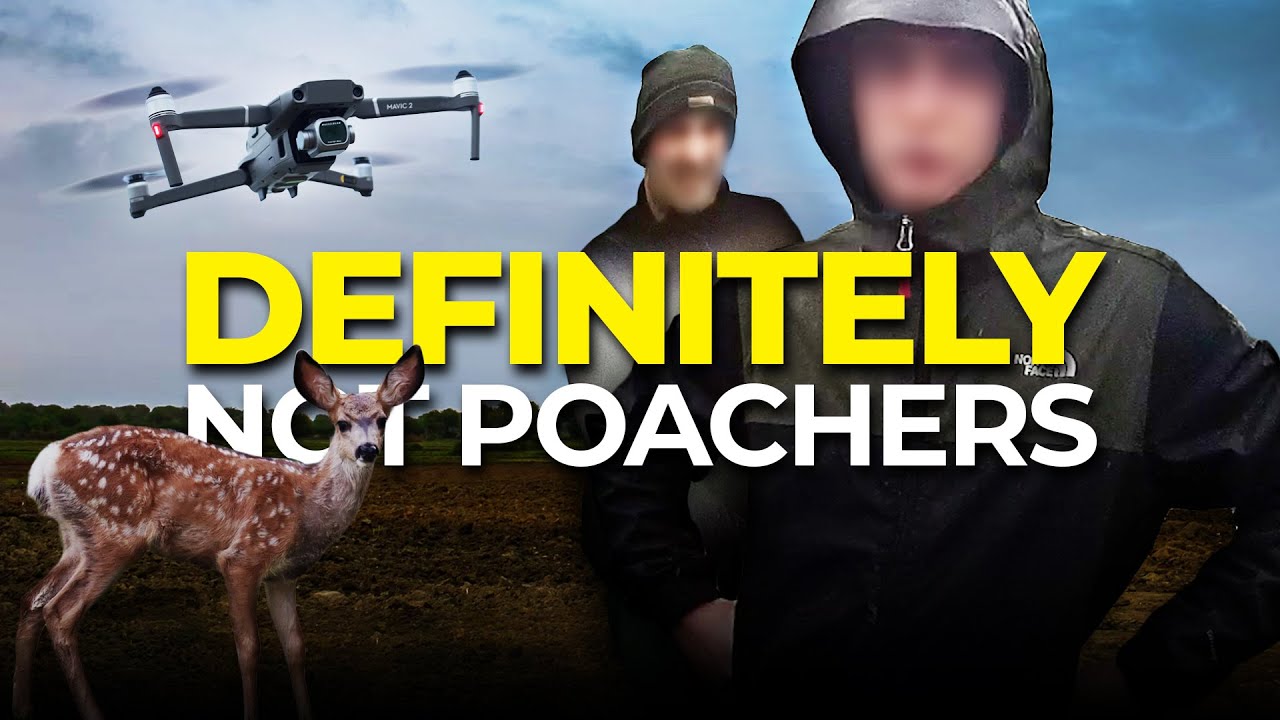 Two guys who are 'DEFINITELY NOT POACHING' get caught poaching by Durham Police drone camera