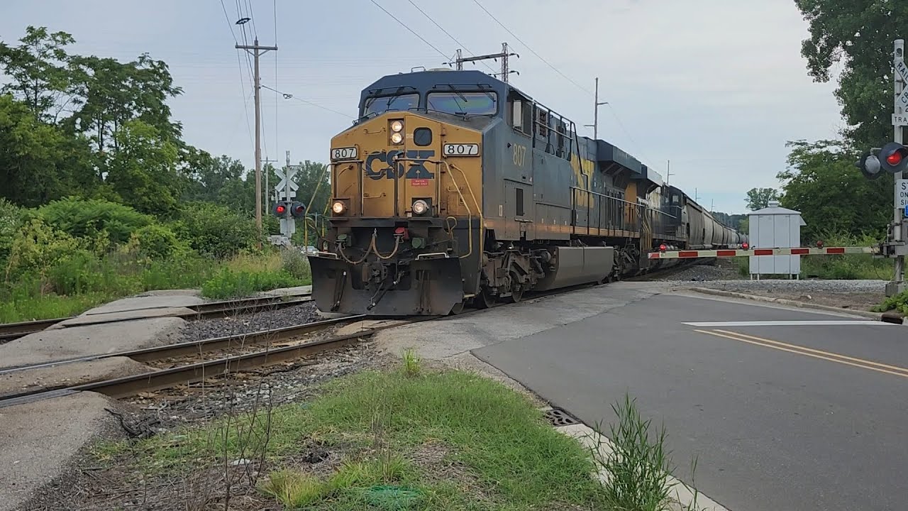 CSX M327-4 Passes Benton Harbor MI 7/4/24