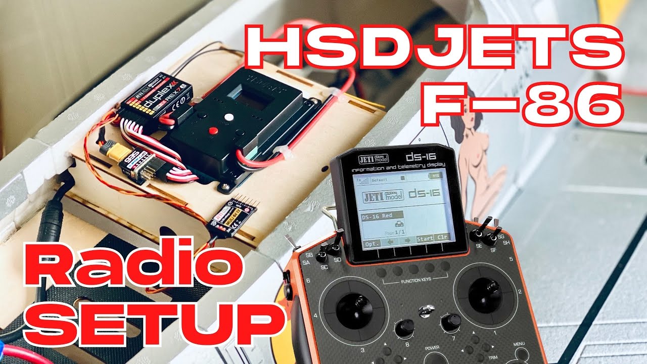 HSDJETS F-86 120mm EDF Jet PNP | JETI Radio SETUP (SE6)@OpaleParamodels | (English/Français) 4K