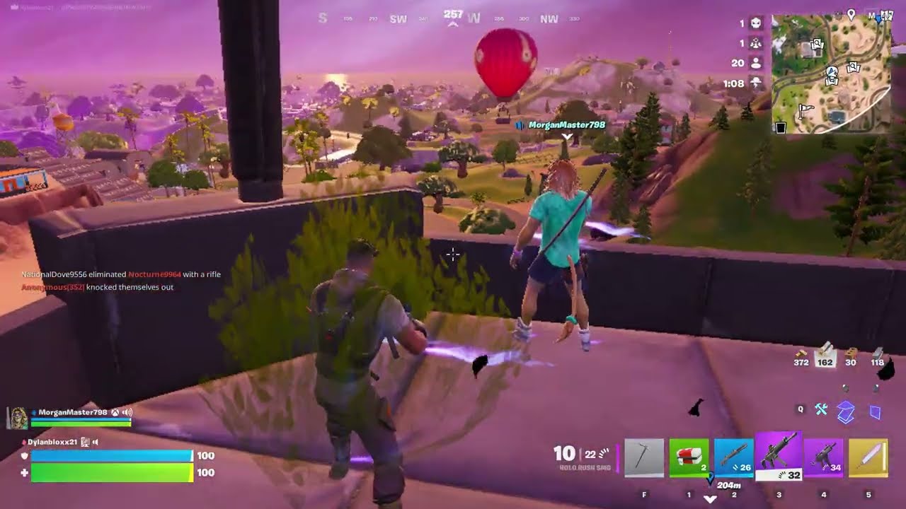 Playing Fortnite With MorganMaster INSANE GAME!