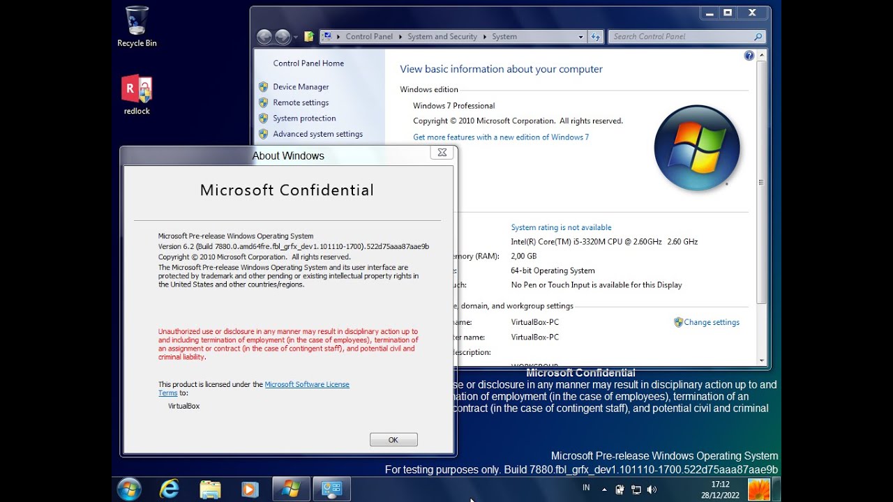 Windows 8 Build 7880 Installation With Redlock - VirtualBox