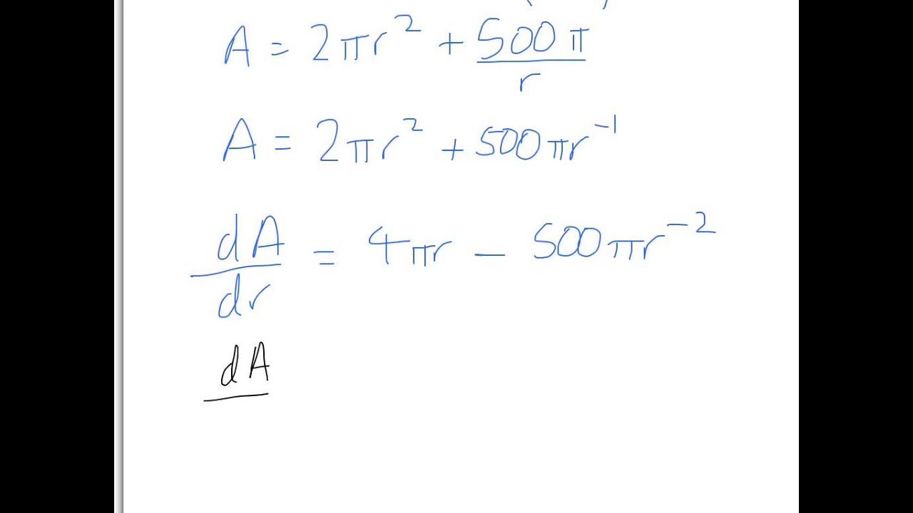 Applying differentiation to real life problems