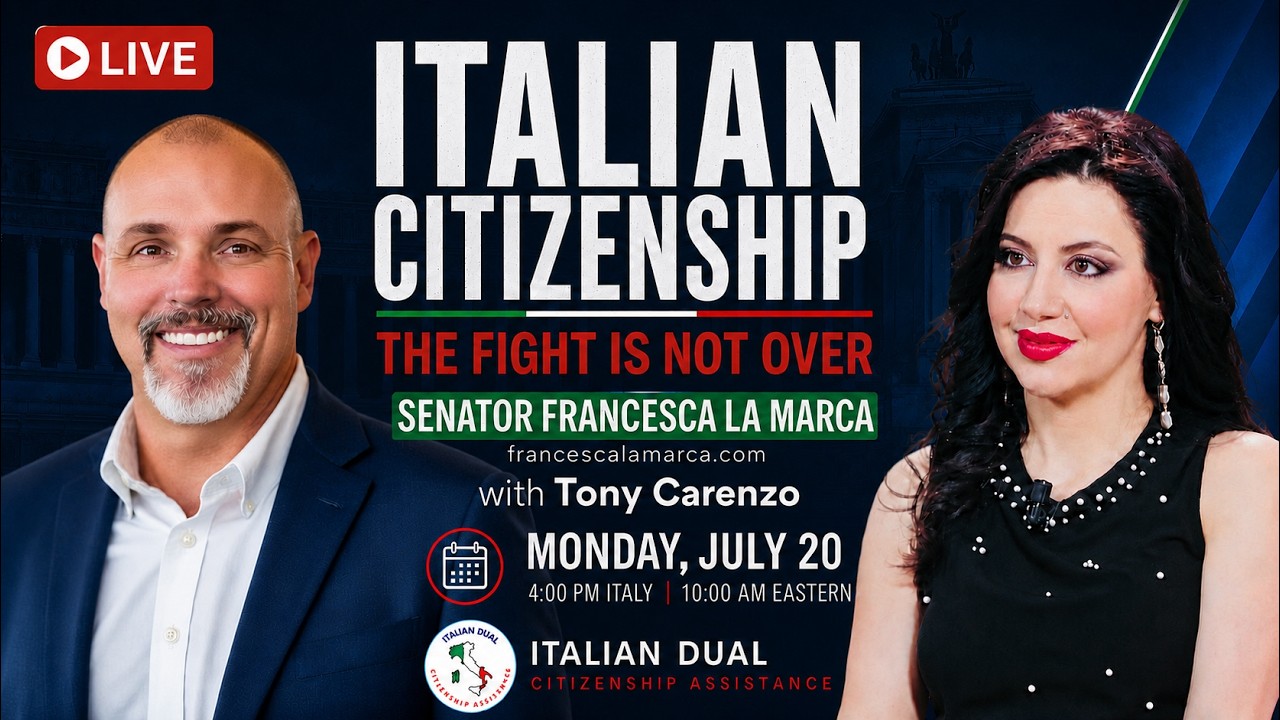 Italian Citizenship: The Fight Is Not Over | LIVE with Senator Francesca La Marca