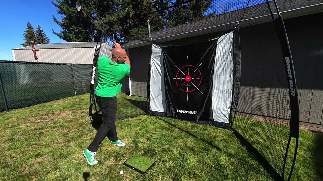 Bearwill Golf Net With Simulator Impact Screen