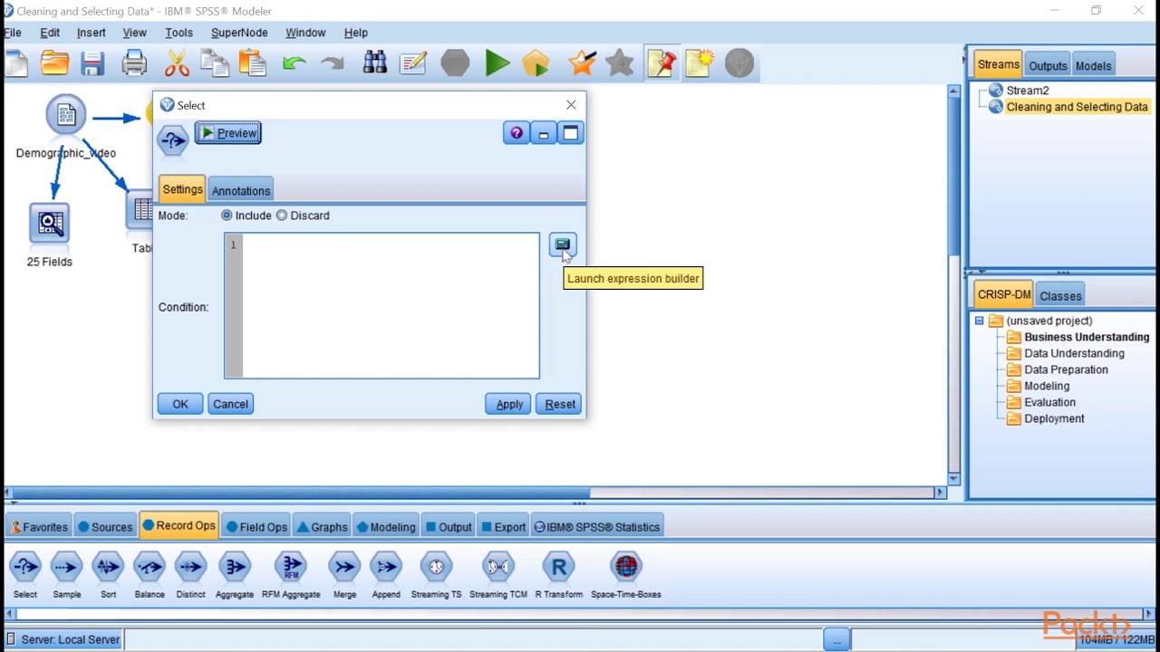 IBM SPSS Modeler Essentials : Selecting Cases | packtpub.com