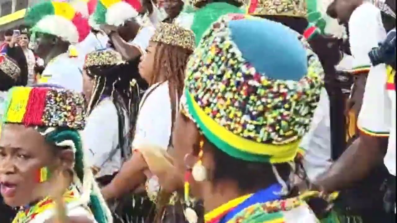 SENEGAL FOOTBALL FANS DANCE AFTER HIS COUNTRY NATIONAL TEAM QUALIFIED FOR TO HALF 16 - WORLD CUP