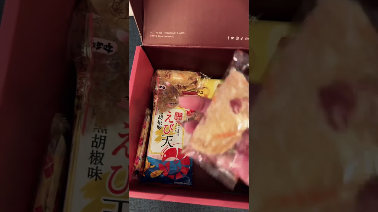 ASMR JAPANESE SNACKS MONTHLY SUBSCRIPTION BOX #asmr #sakuraco #japanesetea #japanesesnacks