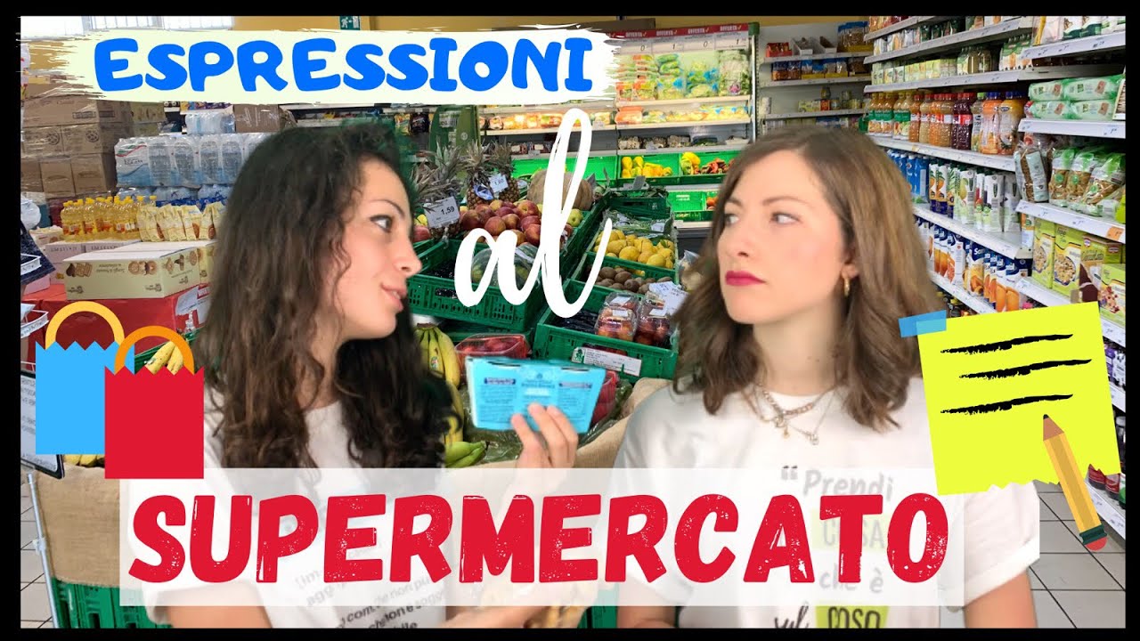 Dialogo al SUPERMERCATO in ITALIA! [Parole, Espressioni e Verbi per PARLARE (il vero) ITALIANO!] 🏪