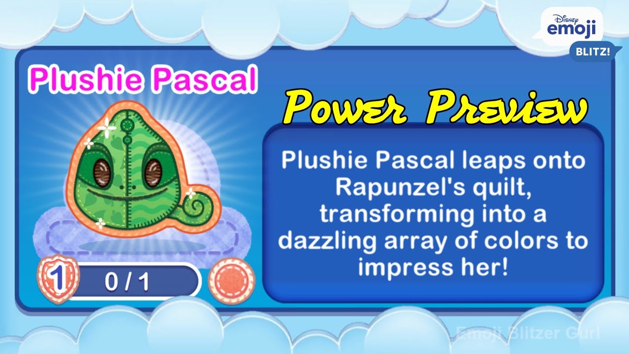 New PLUSHIE PASCAL (L1) - Tangled - Disney Emoji Blitz - V73
