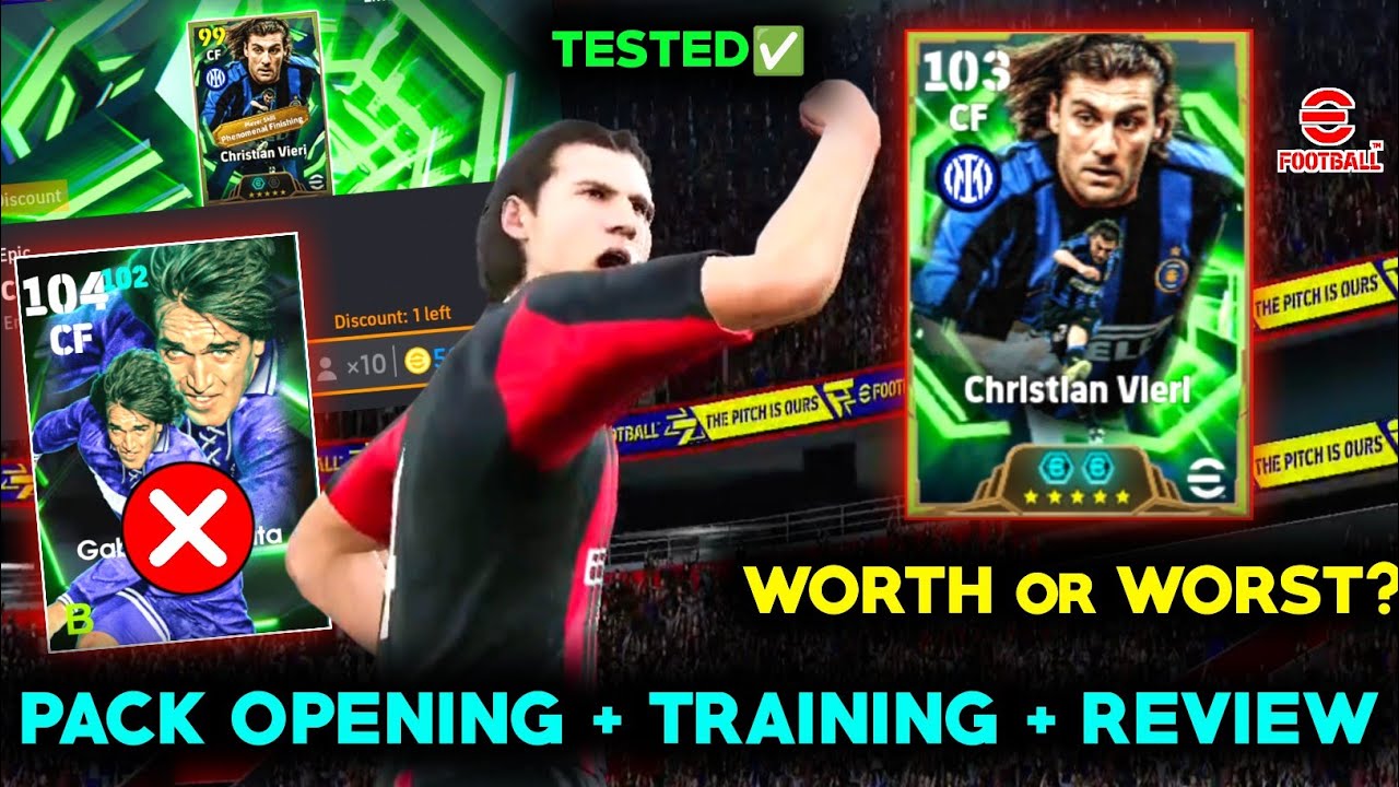 The New batistuita 🤯? | Christian vieri pack opening + Review in Efootball | Best training