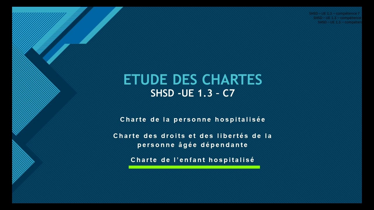 UE 1.3 Législation Éthique et Déontologie - Étude des Chartes 2/2
