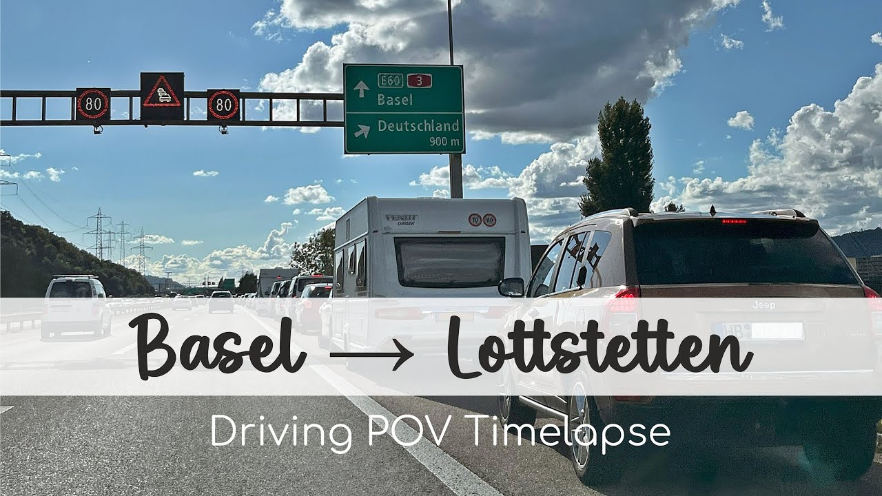 Driving POV Timelapse I🚗 Basel (Switzerland) → Lottstetten (Germany)