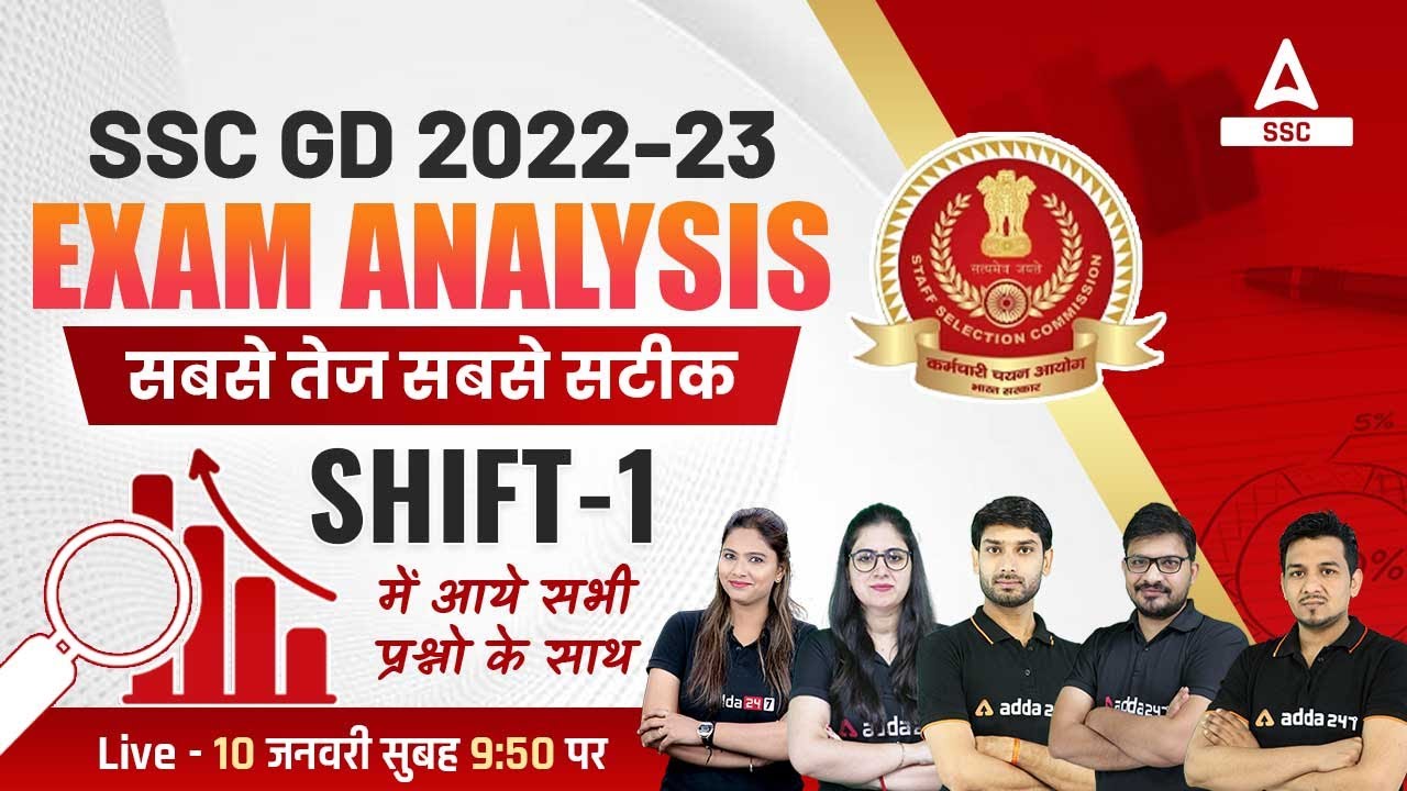 SSC GD Exam Analysis 2023 | SSC GD 10 JAN First Shift Paper Analysis | SSC GD Analysis | SSC GD 2023