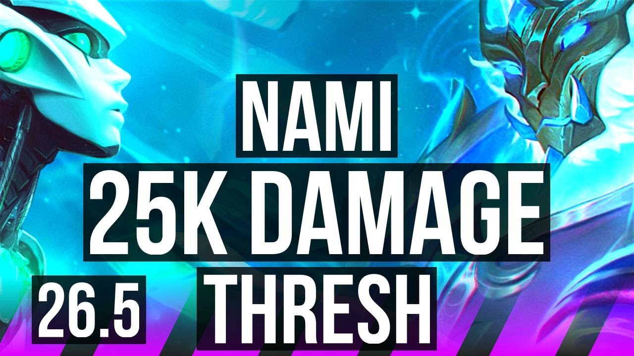 NAMI & Swain vs THRESH & Tristana (SUP) | 25K damage | EUW Master | 26.5