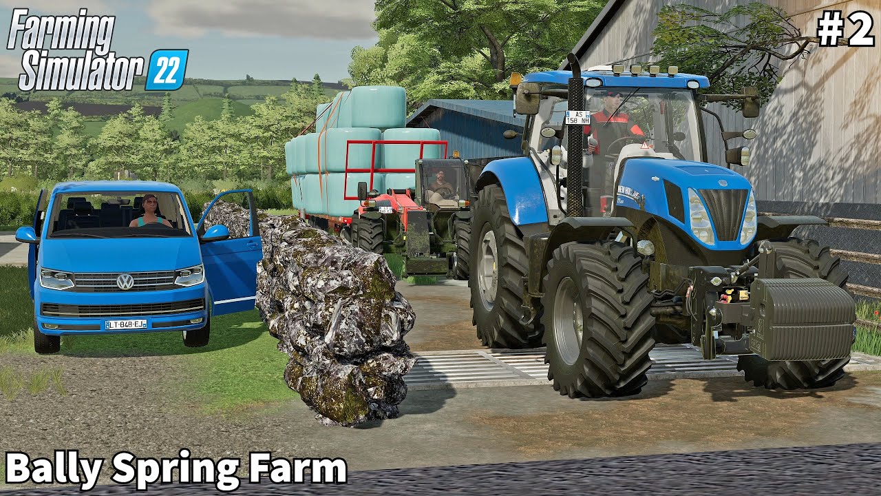 Soil Preparation & Planting Maize, Picking up Silage Bales │Bally Spring│FS 22│Timelapse#3