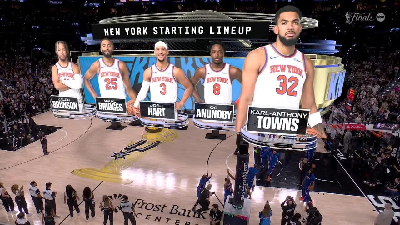 Spurs снова затроллили Knicks во время представления составов в 2-м матче финала НБА 😅 | NBA на ESPN