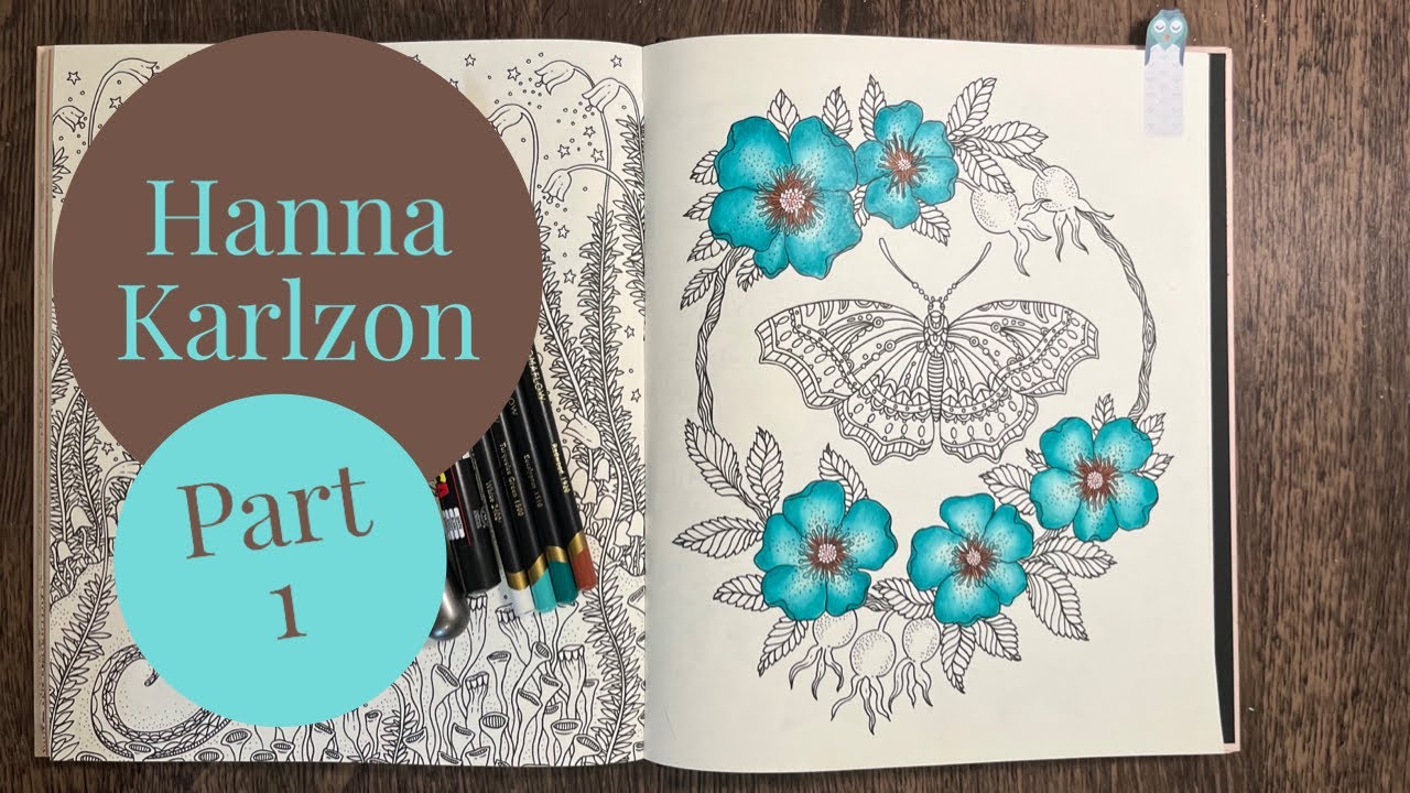 Hanna Karlzon Summer nights colour along with Derwent Chromaflow pencils