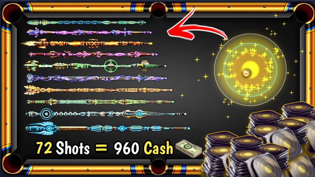 How Much Legendary Cue's Opens IN ( 72 ) Golden Shots | 8 ball pool - unknown gamer 8bp