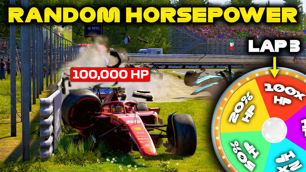 F1 24, но на каждом круге мощность двигателя выбирается случайным образом