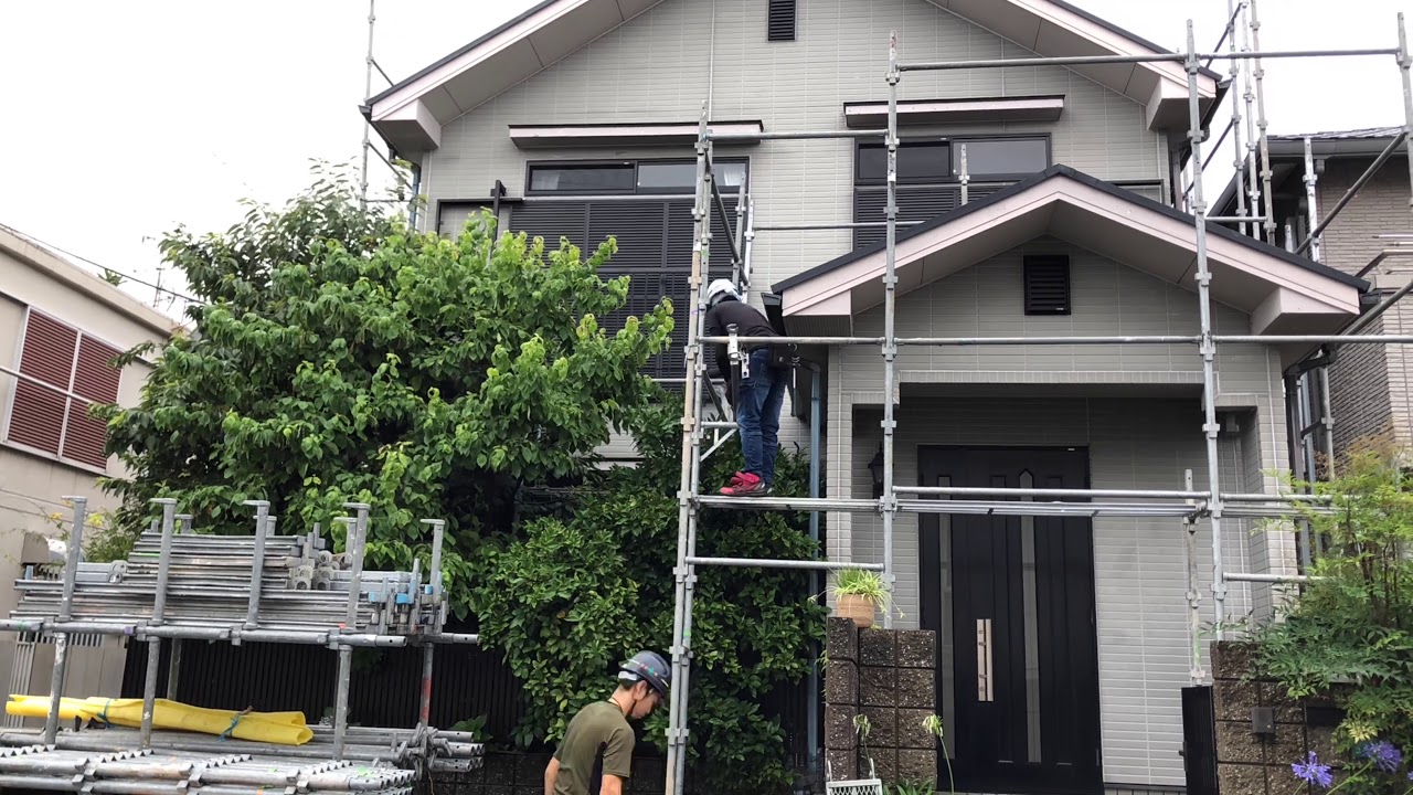 速いっ！【くさび式緊結足場(ビケ足場)仮設