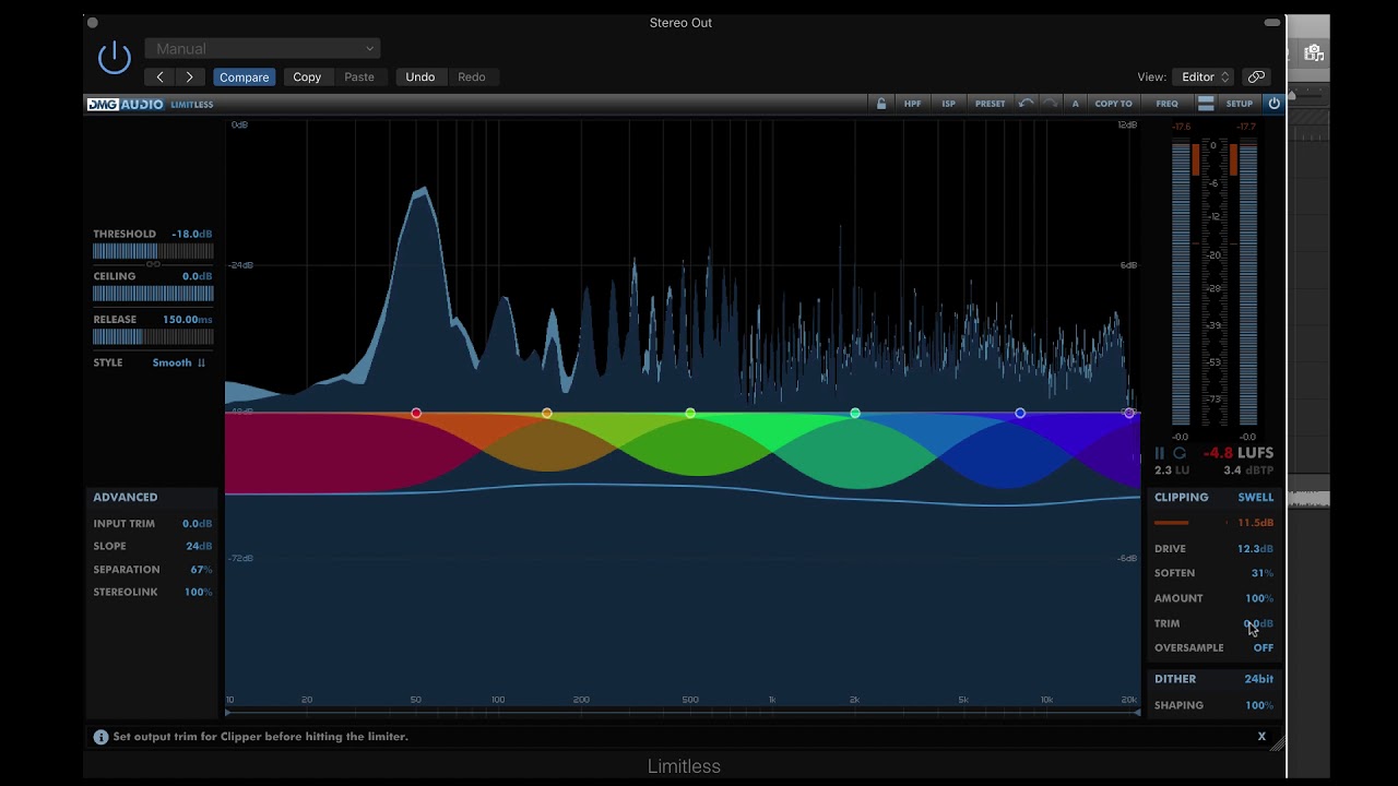 DMGAudio Limitless Clipping Controls