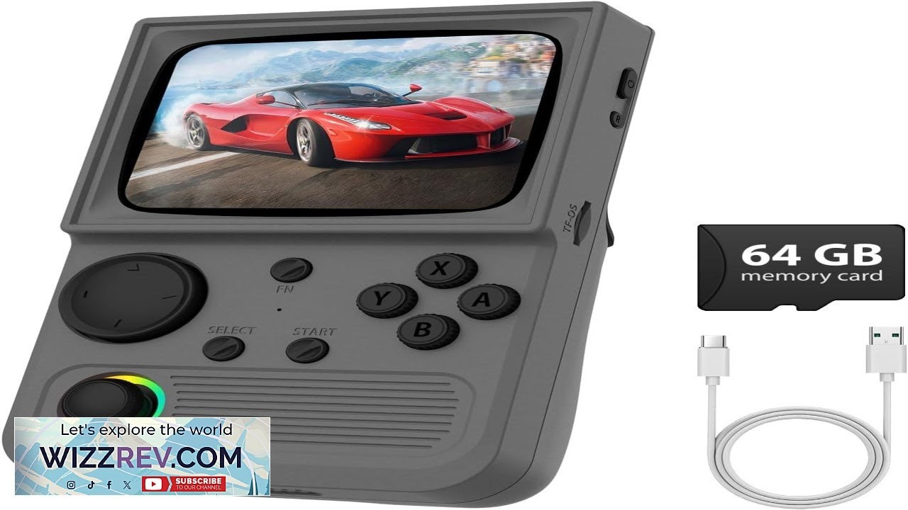 R36T Retro Gaming Console 3.5'' IPS Screen CRT Inspired Handheld Game Console