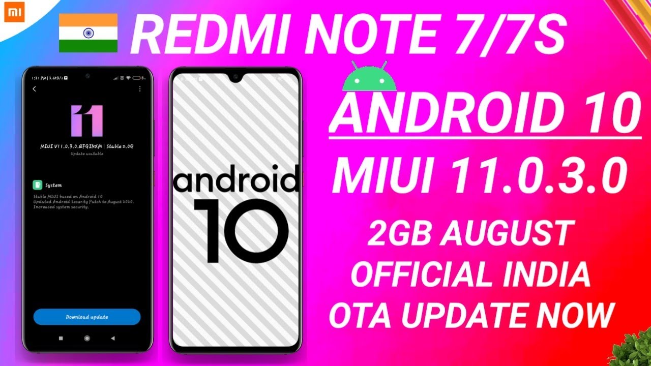 OFFICIAL INDIA | ANDROID 10 ROLLING OUT | REDMI NOTE 7/7S ANDROID 10 | MIUI 11.0.3.0 REDMI NOTE 7/7S