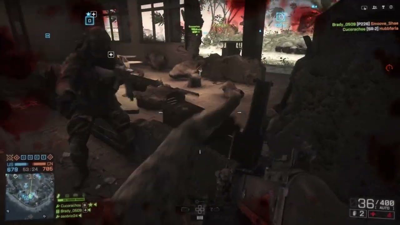 M240B and Tow Missile Defence at E on Nansha Strike (BF4)