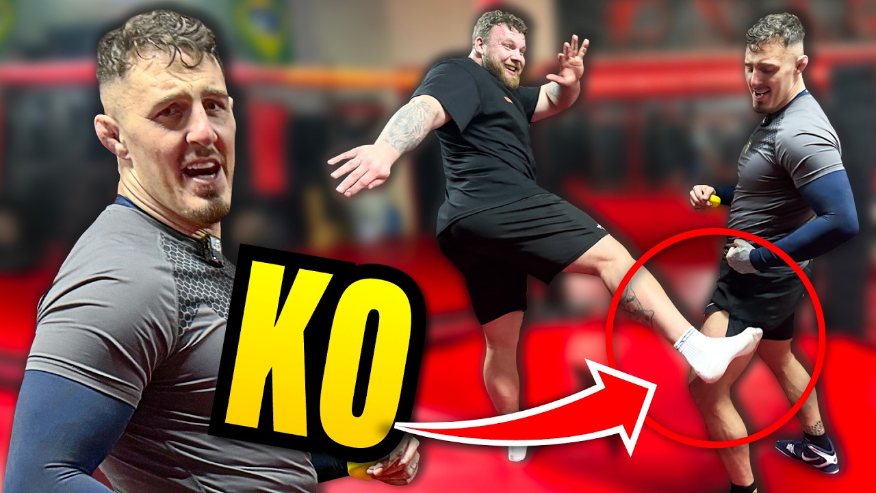 The World's Strongest Man Kicks My Leg at 100% 😳 | Tom Aspinall