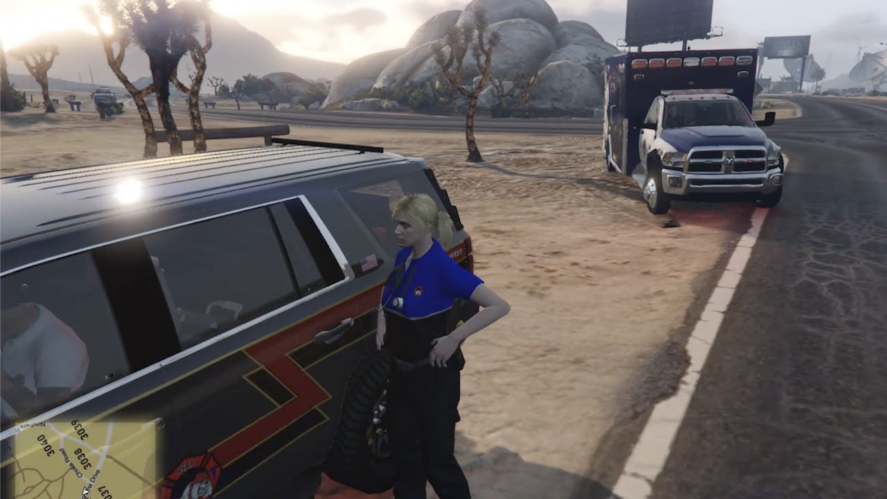 GTA 5 Roleplay- Pulling My Chief Over and Difficult Shift on Medic- SA’F 41