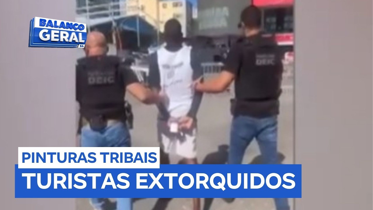 Polícia prende homens por extorquir turistas com pinturas corporais em Salvador