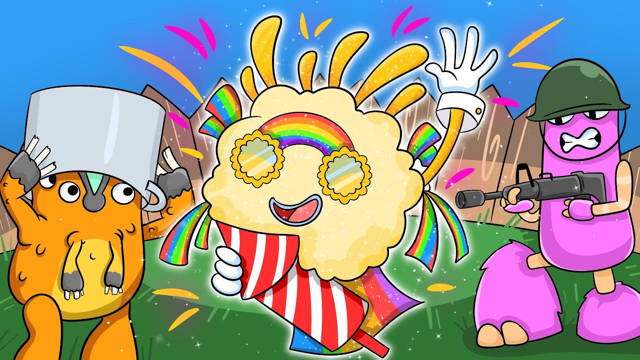 Whiz-Bang, Pom Pom & Yooreek Setting off Fireworks - My Singing Monsters Animation