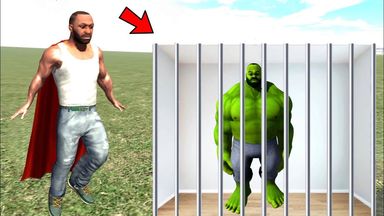 HULK ESCAPED FROM JAIL 😯 INDIAN BIKE DRIVING 3D STORIES