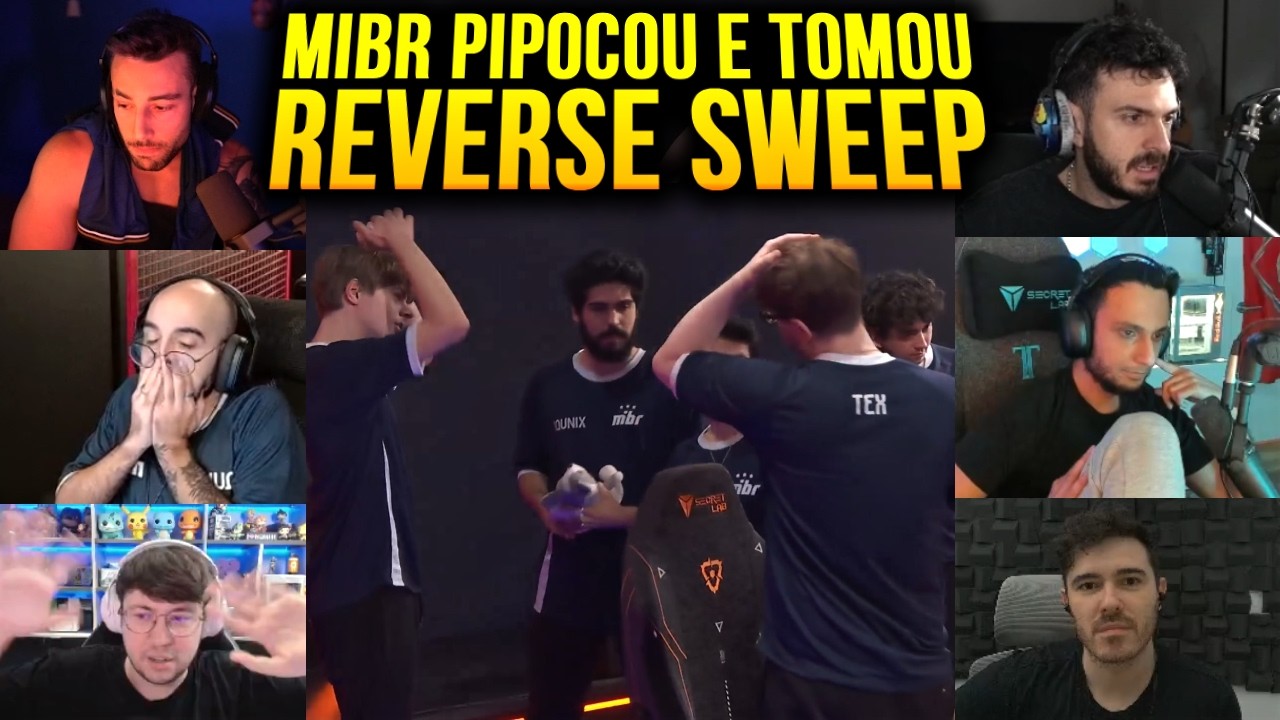 REAÇÃO DO MUNDO VENDO O REVERSE SWEEP INSANO QUE O MIBR TOMOU DA NRG!