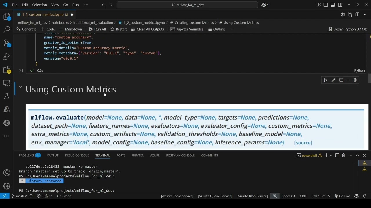 38. Model Evaluation. Custom Metrics.