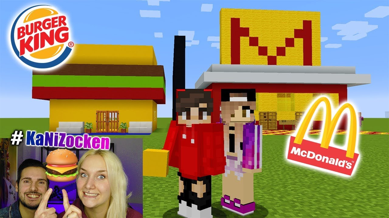 MC DONALDS VS BURGER KING Minecraft Build Battle - KAAN VS NINA | Wo schmeckt es besser? #KaNiZocken
