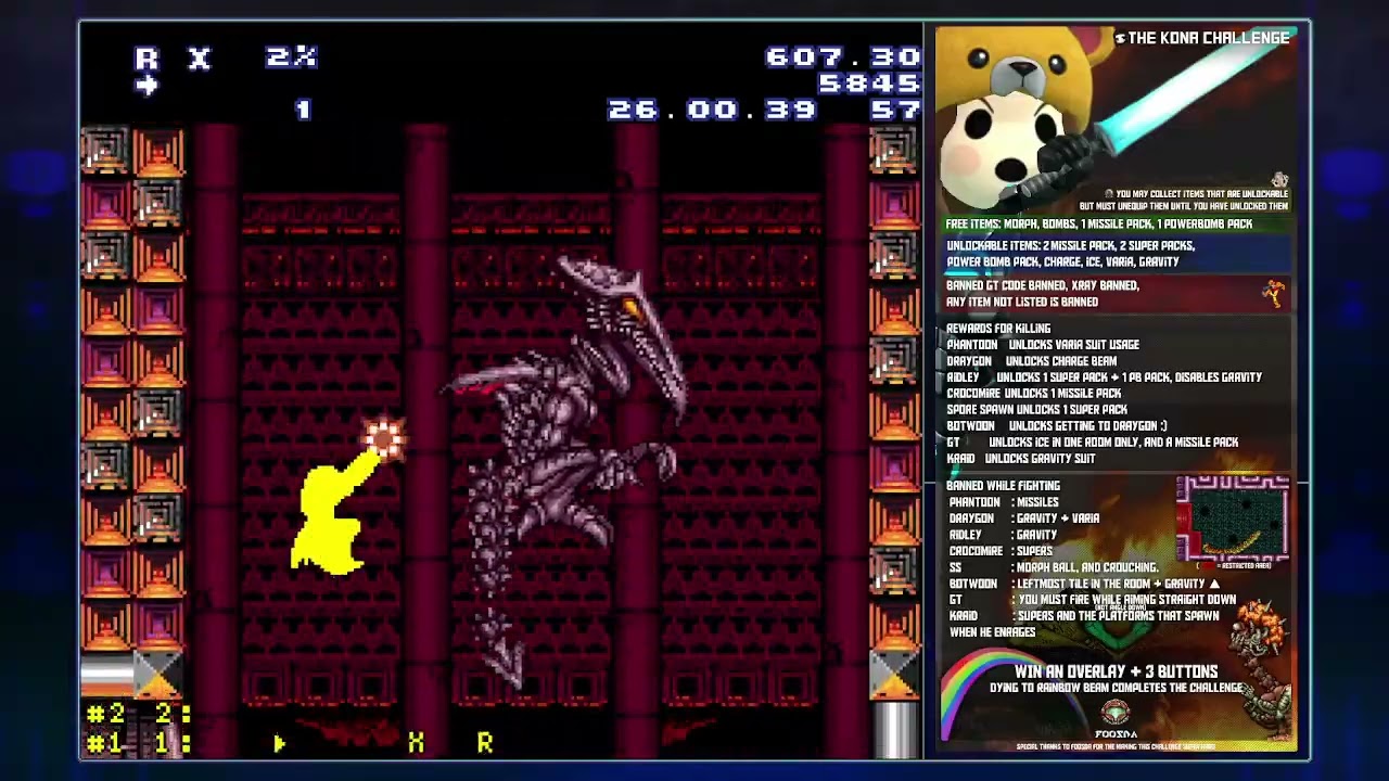 (2% Ridley) Damageless, Ammoless, Morphless, Charge-only Ridley