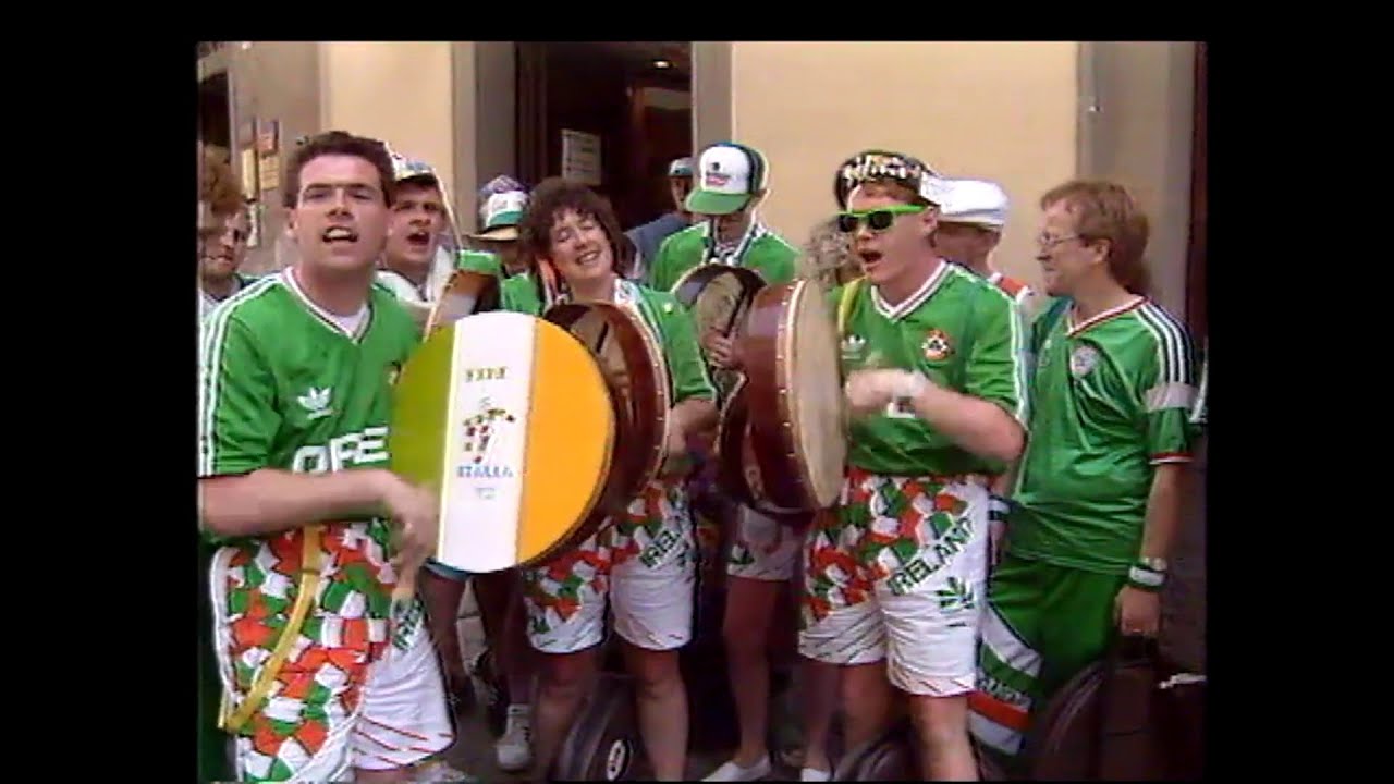 Irish Fans Arrive in Cagliari for the Italia '90 World Cup